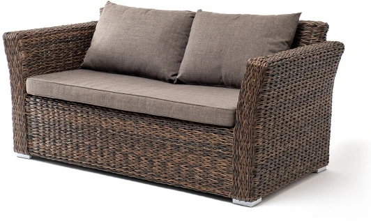 YH-C2130W-3-TW brown "Капучино" диван из искусственного ротанга (гиацинт) двухместный, цвет коричневый 4SIS арт.УТ-00003963