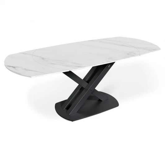 4830351302 Стол раскладной Sheffilton SHT-T75 Белый мрамор/черный 4830351302