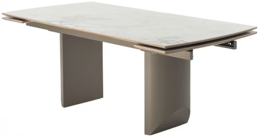 480M05952 Стол ПУАНТО 200 цвет КРЕМ (BRECHA CREMA ELEGANCE), керамика / Латте каркас M-City 64412