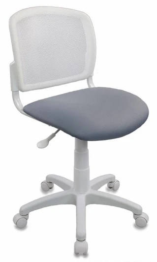 CH-W296NX/15-48 Кресло детское Бюрократ CH-W296NX белый TW-15 сиденье серый 15-48 сетка/ткань крестовина пластик пластик белый