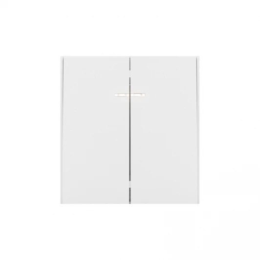 KR-78-0714-4 Выключатель двухклавишный с подсветкой 10А с/у жемчуг Kranz Strong KR-78-0714-4
