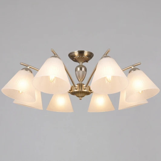 IL0900-8CSQ-26 AB ELITE Потолочная люстра на штанге ILLUMICO IL0900-8CSQ-26 AB ELITE