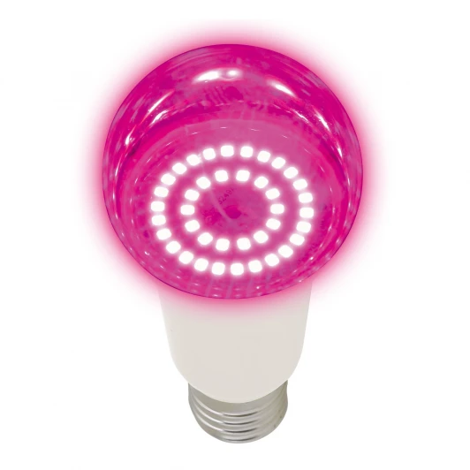 LED-A60-15W/SPSB/E27/CL PLP30WH Лампа светодиодная для растений, прозрачная, спектр для рассады и цветения Uniel LED-A60-15W/SPSB/E27/CL PLP30WH