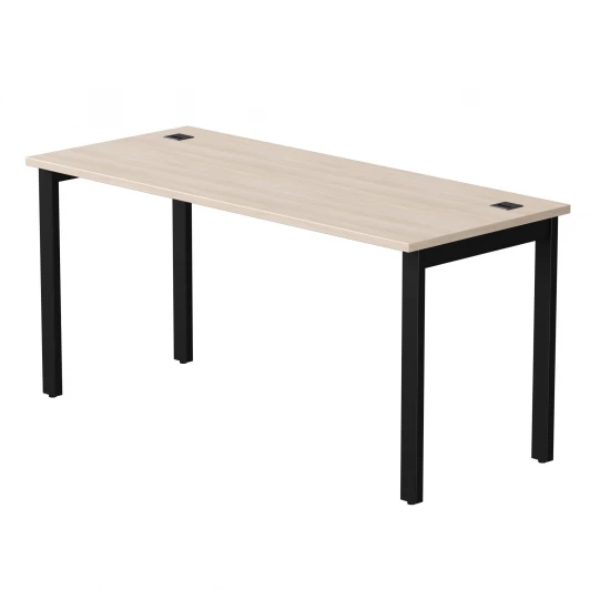 254S008DY9005 Стол прямой Everprof EVO (ЭВО) на металлокаркасе 1580х670х755 мм Дуб Соната/Черный 254S008DY9005