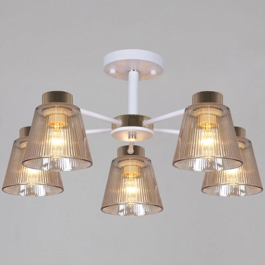 20560-0.3-05 WH+FG Подвесная люстра на штанге Reluce 20560-0.3-05 WH+FG