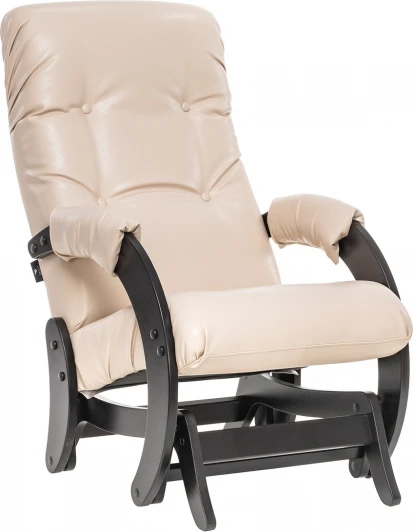 2104536000003 Кресло-качалка Модель 68 (Leset Футура) Венге, к/з Polaris Beige (Фанера,Шпон/Экокожа) Leset арт.2104536000003