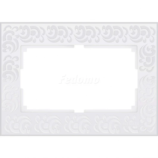 WL05-Frame-01-DBL-white Рамка для двойной розетки Werkel Flock, белый