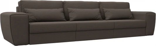 122643 Диван прямой Лига-008 Long (Коричневый/Рогожка) Лига Диванов арт.122643
