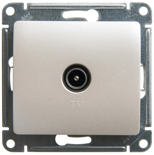 GSL000692 ТВ-розетка проходная (перламутр) Systeme Electric Glossa GSL000692