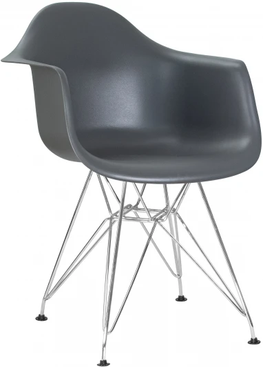 620BPP-LMZL DAW CHROME, цвет сиденья серый, цвет основания хромированная сталь Стул обеденный DAW CHROME (ножки хром, цвет сиденья серый)