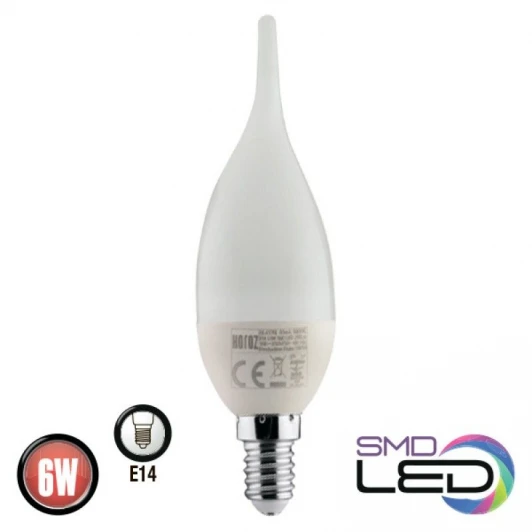 001-004-0006 Лампочка светодиодная E14 6 Вт 4200K Horoz 001-004-0006