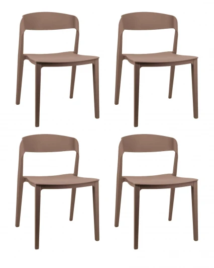УТ000043474 Стул Moris, пластик мокка 4 шт. Stool Group УТ000043474