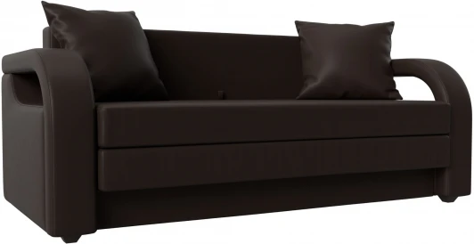 117442 Диван прямой Лига-014 (Коричневый/Экокожа) Лига Диванов арт.117442