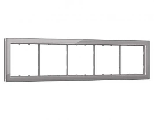 SF350505 Рамка на 5 постов (сталь стекло закаленное натуральное) Ambrella Volt SIGMA SF350505