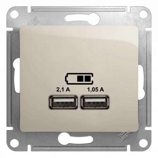 GSL000933 Розетка USB Type-A (молочный) Systeme Electric GSL000933