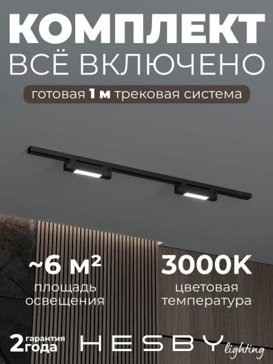 HSBL_kompl_S001_NI1B3K Трековая система в сборе накладная однофазная 220V Hesby Lighting №1 однофазная накладная Skylite HSBL_kompl_S001_NI1B3K