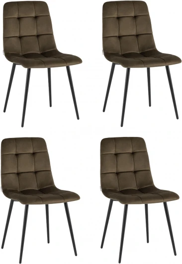 УТ000036528 Стул Одди велюр коричневый 4 шт. Stool Group арт.УТ000036528
