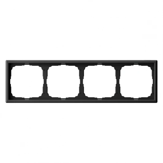 GAL001004 Рамка на 4 поста (карбон) Systeme Electric GAL001004