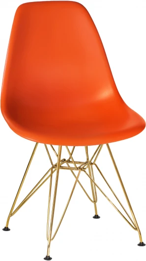638APP-LMZL DSR, цвет сиденья оранжевый (O-02), цвет основания золото Стул обеденный DSR (ножки золотые, цвет оранжевый (O-02))