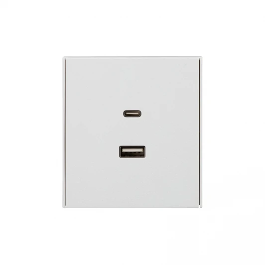 KR-78-0734-4 Розетка USB-A+Type-C 3А с функцией быстрой зарядки жемчуг Kranz Strong KR-78-0734-4