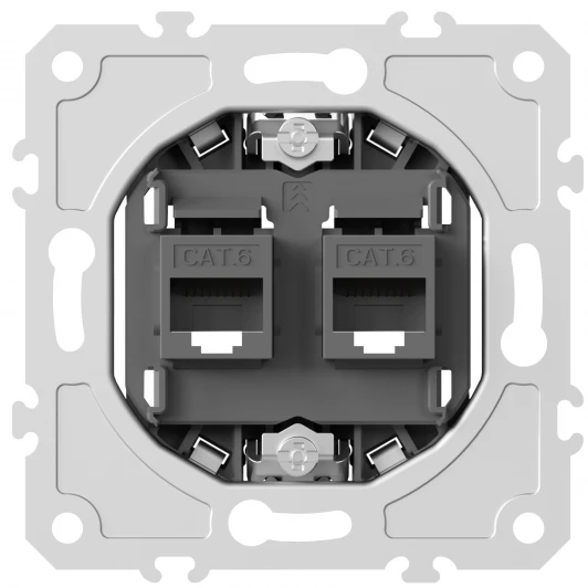 DB16600 Механизм розетки двойной Ethernet RJ-45 Donel DB DB16600