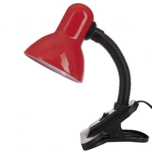 TLI-202 Red. E27 Интерьерная настольная лампа на прищепке Uniel TLI-202 Red. E27 (220V, выключатель)