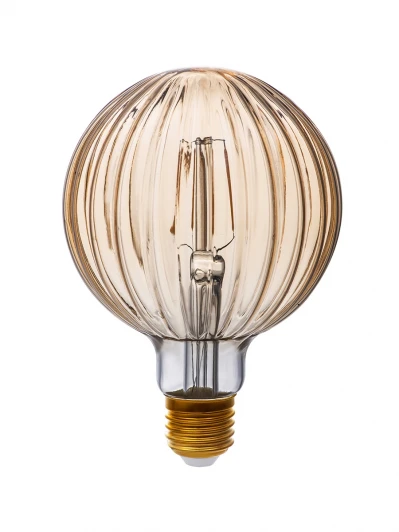 HL-2216 Лампочка светодиодная филаментная прозрачный/бежевый шар E27 5W Hiper Deco HL-2216