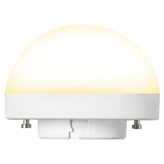 LED-GX53-10W/3000K/GX53/FR/SPHERE PLZ02WH Лампа светодиодная со сферическим рассеивателем, матовая, теплый белый свет 3000K Uniel GX 53 со сферическим рассеивателем LED-GX53-10W/3000K/GX53/FR/SPHERE PLZ02WH