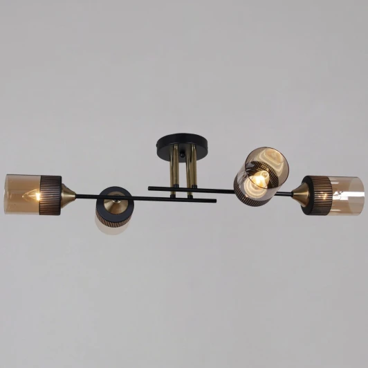 48460-0.3-04 BK+COPPER Подвесная люстра на штанге Reluce 48460-0.3-04 BK+COPPER