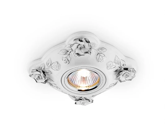 D5504 W/CH Встраиваемый точечный светильник Ambrella Дизайн С Узором И Орнаментом Гипс D5504 W/CH