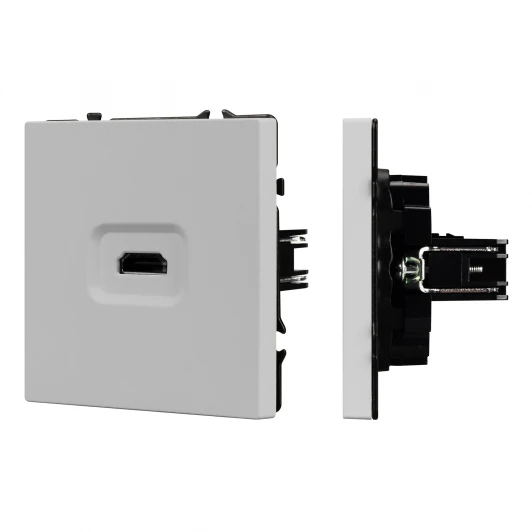 061845 Механизм HDMI розетки SCT-NOBE-MHD1-SFPL-IS (Arlight, Никель) 061845