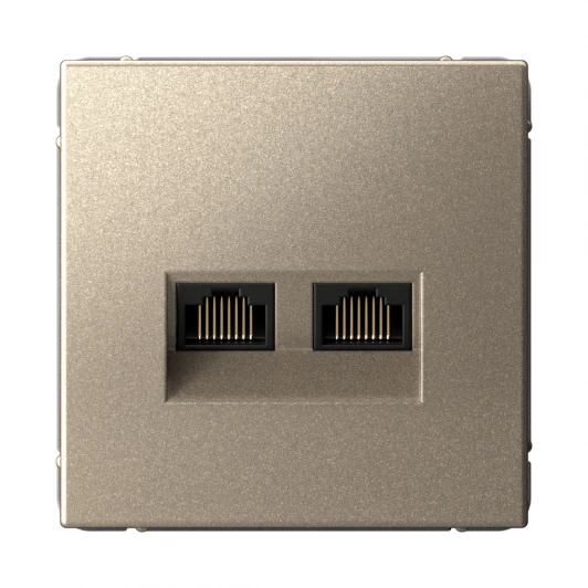 GAL000588 Розетка Ethernet RJ-45 двойная (шампань) Systeme Electric GAL000588