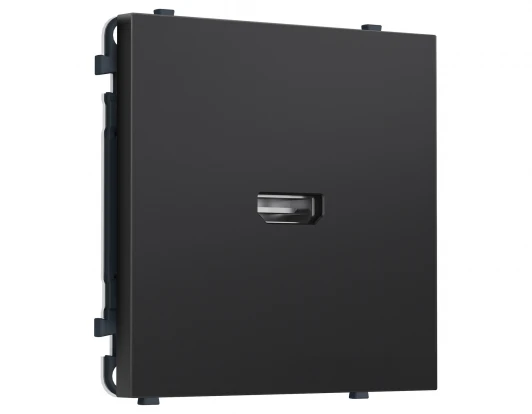 MS814030 Комплект механизма розетки HDMI 2.1 (Черный матовый) Ambrella Volt QUANT PRO MS814030