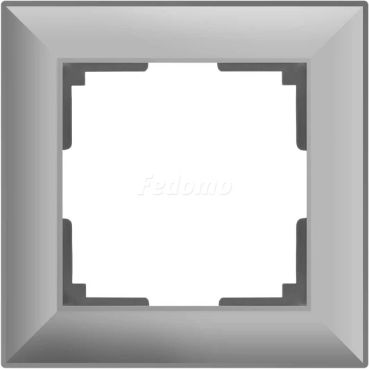 WL14-Frame-01 SL Рамка на 1 пост Werkel Fiore, серебряный