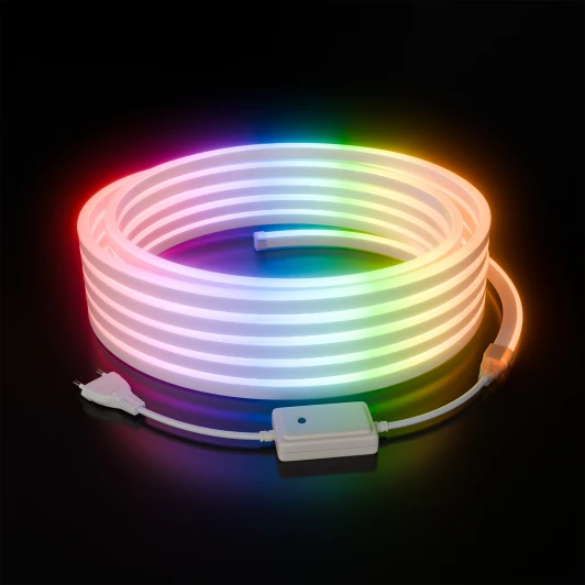 10-108 Комплект светодиодного НЕОНа 220В 6Вт/м RGB SMD5050 80д/м 10*18мм, 10м IP65 с аксессуарами Apeyron 10-108