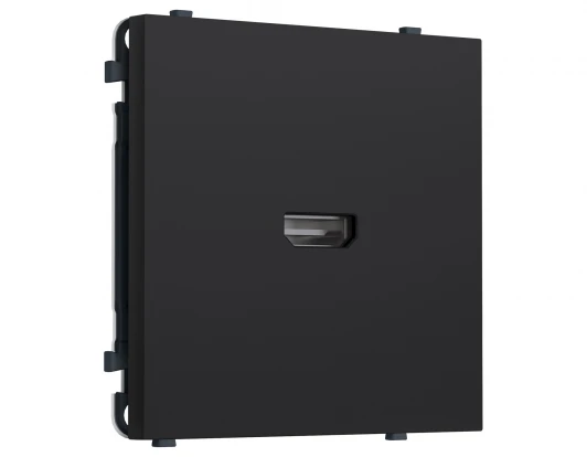 MS994030 Комплект механизма розетки HDMI 2.1 (Черный Мягкое касание) Ambrella Volt QUANT PRO MS994030