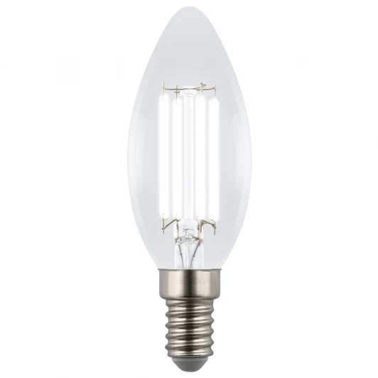 LED-C35-4W/4000K/E14/CL GLY01TR Лампа светодиодная, прозрачная, белый свет 4000K Uniel Яркая A++ LED-C35-4W/4000K/E14/CL GLY01TR