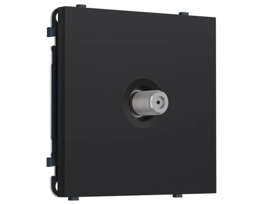 MS993050 Комплект механизма ТВ-розетки SAT (Черный Мягкое касание) Ambrella Volt QUANT PRO MS993050