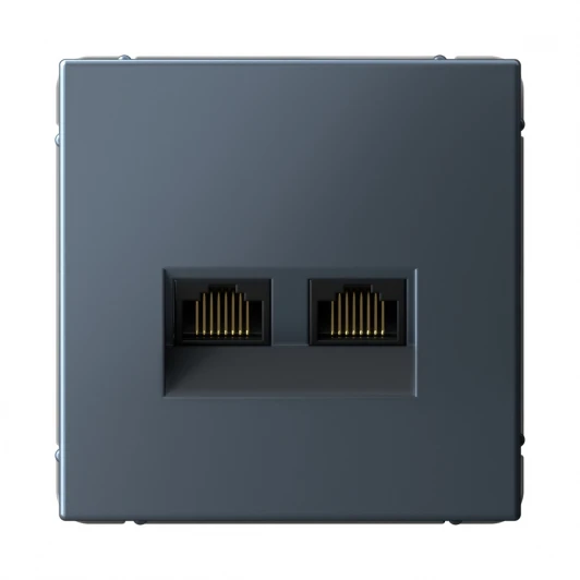 GAL000788 Розетка Ethernet RJ-45 двойная (грифель) Systeme Electric GAL000788