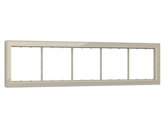 SF350325 Рамка на 5 постов (кашемир стекло закаленное натуральное) Ambrella Volt SIGMA SF350325