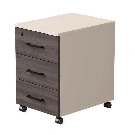 254T001GU/GU/DK/ Тумба мобильная Everprof EVO (ЭВО) 406х540х608 Кашемир/Кашемир/Дуб Пасадена 254T001GU/GU/DK/