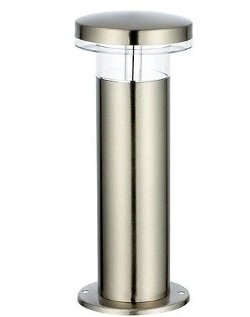 HL213L (076-002-0004) Столб уличный светодиодный Horoz Mimoza, 1 плафон, никель с прозрачным