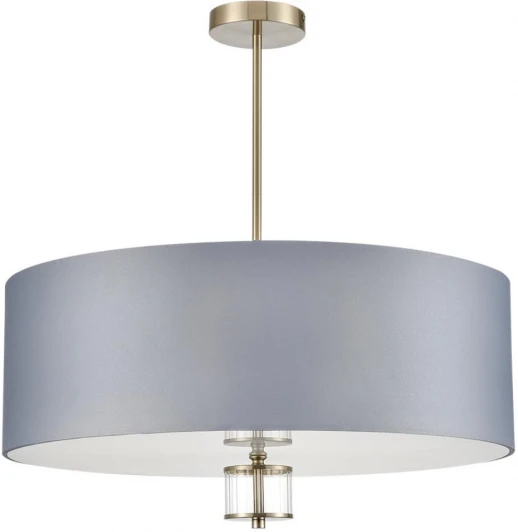 8108/7C Потолочная люстра на штанге Lumion Damona 8108/7C латунь титаниум/серый, металл/текстиль/стекло E14 7*40W 220V (круглые)
