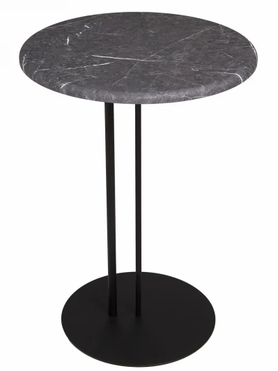 009777 Стол приставной МеталлАрт М015 черный мрамор/черный Mebelik 009777
