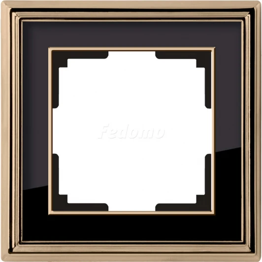 WL17-Frame-01 Рамка на 1 пост Werkel Palacio, золото с черным