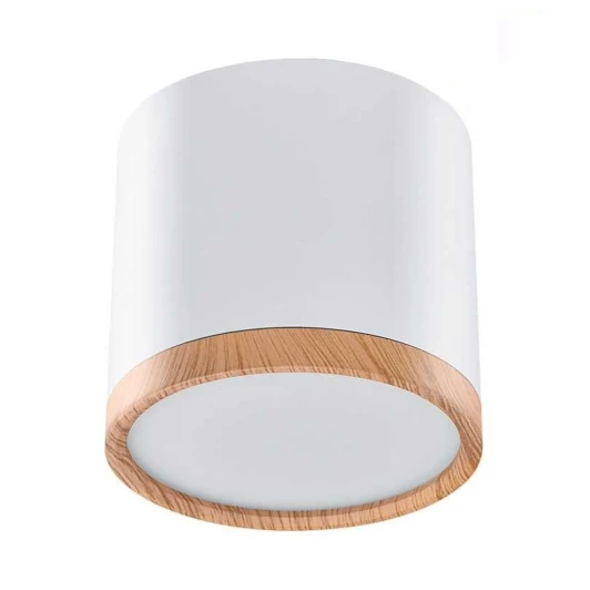 SPOT07-CLL10W-1 Светильник накладной светодиодный 10W LED, 4000K, 750лм, матовый белый/дерево Lumin'arte SPOT07-CLL10W-1