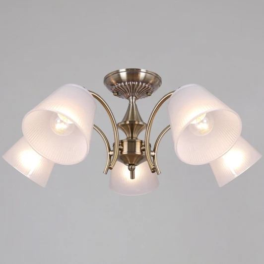 IL0910-5CSQ-26 AB ELITE Потолочная люстра на штанге ILLUMICO IL0910-5CSQ-26 AB ELITE