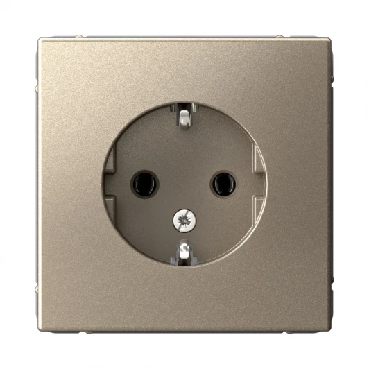 GAL000543 Розетка с заземлением (шампань) Systeme Electric GAL000543