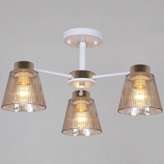 20560-0.3-03 WH+FG Подвесная люстра на штанге Reluce 20560-0.3-03 WH+FG