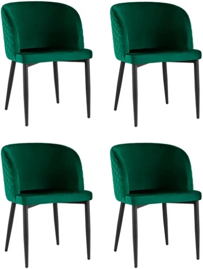 УТ000037515 Стул Оскар велюр изумрудный 4 шт Stool Group (арт.УТ000037515)